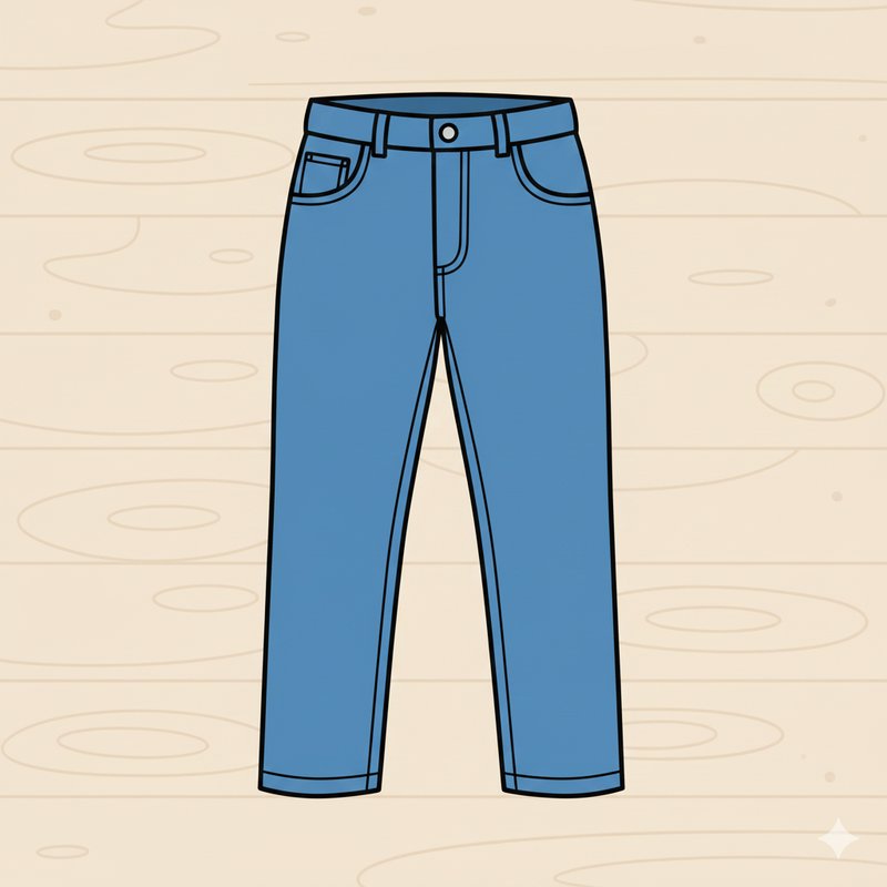 Where's Waldo Costume - Blue Jeans Denim Pants for Waldo Outfit