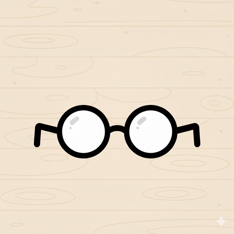 Where's Waldo Costume - Round Black Frame Glasses Accessory